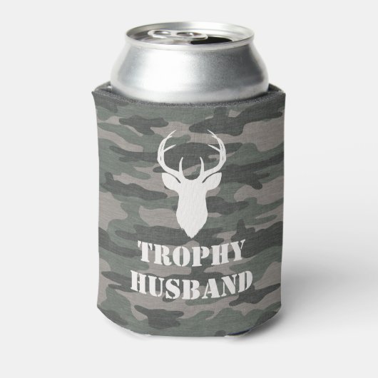 Gift for Husband Camo Trophy Husband Blikjeskoeler (Blikje Achterkant)