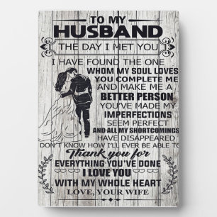 Gift for Husband Naar beste cadeau voor mijn man Fotoplaat