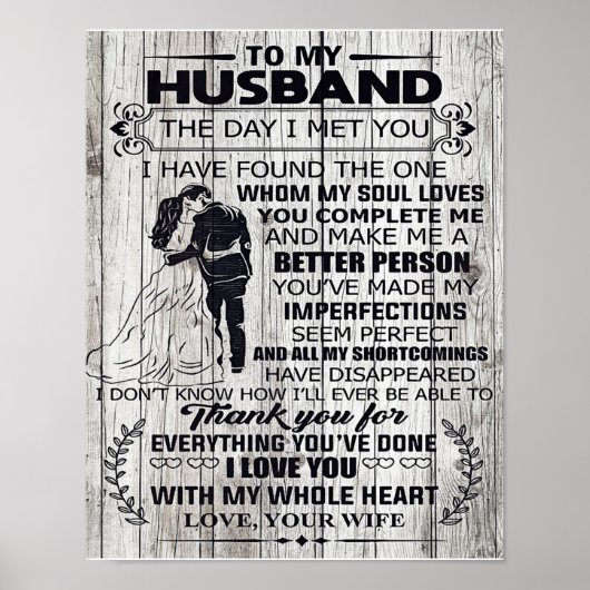 Gift For Husband | To My Husband Best Gift Poster (Voorkant)