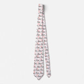 Gift for Man Love Text Pink Black Heart Tie Stropdas (Voorkant)