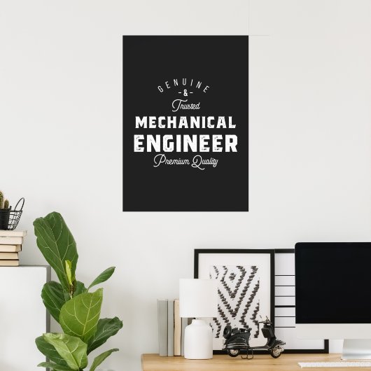Gift for Mechanical Engineer Poster (Thuiskantoor)