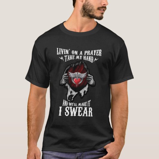 Gift for Men Bon Jovi Livin on a Prayer2353png2353 T-shirt (Voorkant)