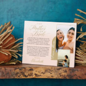 Gift for Moeder The Bride | Foto en bericht Fotoplaat (Zijkant)