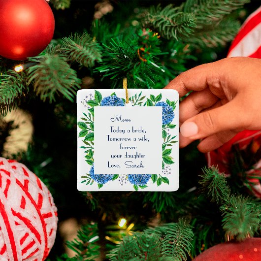 Gift for Moeder the Bride from Bride Keramisch Ornament