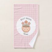 Gift For Mom,Best Mom Ever,Pink Checkered (Serviette à main)