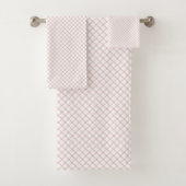 Gift for Mom Rose Gold Tartan Bath Towel Look (En situation)