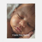 Gift for New Daddy Fleece Blanket Baby Photograph Deken (Voorkant)