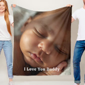 Gift for New Daddy Fleece Blanket Baby Photograph Deken