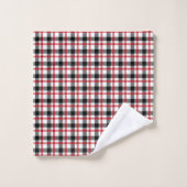 Gift for New Home Red Black Plaid Towel Set Bad Handdoek (Wasdoekje)