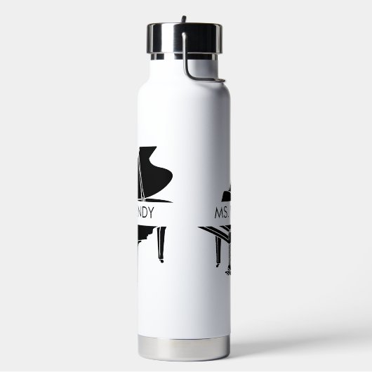 Gift for Piano Teacher Grand Piano Waterfles (Links)