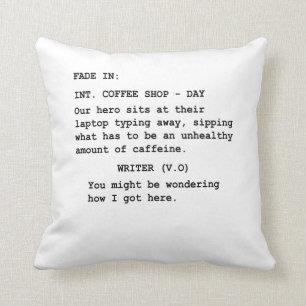 Gift for Screenwriter - Funny Coffee Shop Scene Kussen