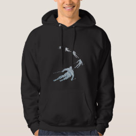 Gift for Skier - Unique Winter Sport Design Hoodie