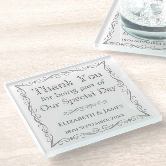 Gift for Wedding Guests Glazen Onderzetter