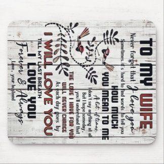 Gift for Wife | Naar mijn vrouw brief Muismat