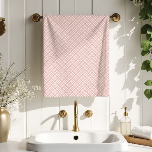 Gift for Women Rose Gold Tartan Bathroom Style