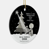 Gift Giver-Merry Kerstmis Keramisch Ornament (Rechts)