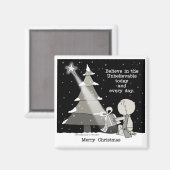 Gift Giver-Merry Kerstmis Magneet (Voorkant / Achterkant)