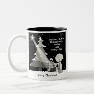 Gift Giver-Merry Kerstmis Tweekleurige Koffiemok