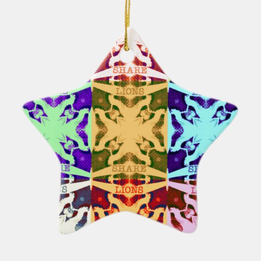 gift Hakuna Matata leeuwen Keramisch Ornament (Voorkant)