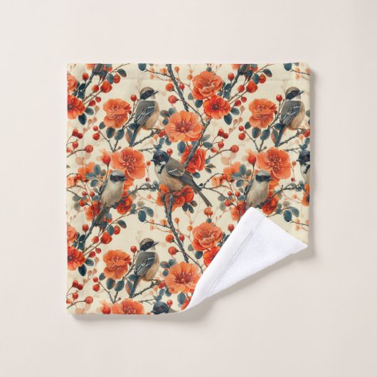 Gift Idea for Grandparents Fall Birds Bath Towel (Gant de toilette)