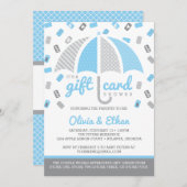 Gift Kaart Baby shower Uitnodiging, Baby Blauw, Gr (Voorkant / Achterkant)