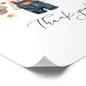 Gift Kaart Pompoen Rustieke Herfst Baby shower Poster (Hoek)