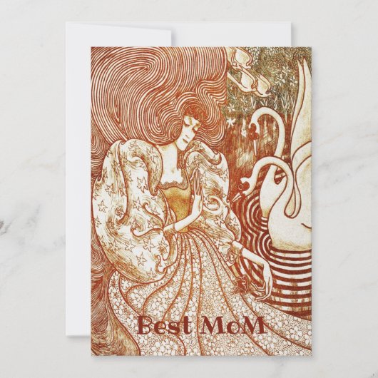 Gift Kaart voor Moederdag/Best Mam  Lady (Voorkant)