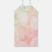 Gift Label Baby shower Roze Floral Cadeaulabel (Achterkant)