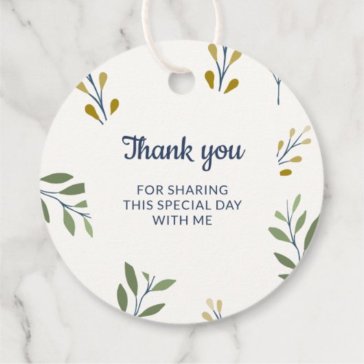 Gift Label - Custom Communion Leaf Pattern Design (Achterkant)