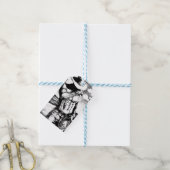 Gift Label kit voor mannen Cowboy Bodybuilder Fine Cadeaulabel (Met Touw)