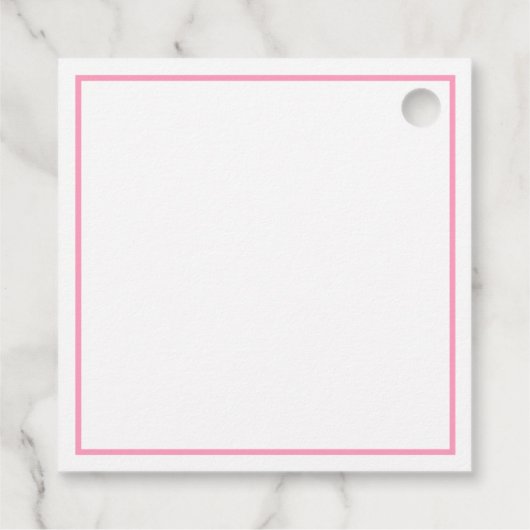 Gift Label Label - Roze Bow (Achterkant)