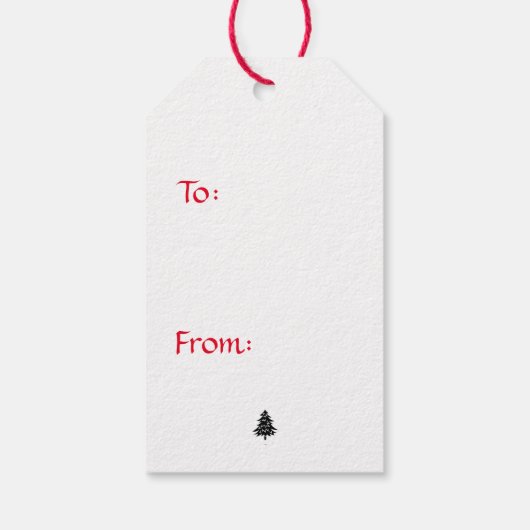 GIFT LABEL MERRY CHRISTMAS TREE CUSTOM NAME CADEAULABEL (Achterkant)