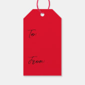 GIFT LABEL MERRY CHRISTMAS TREE RED EN GRAY BLUE CADEAULABEL (Achterkant)