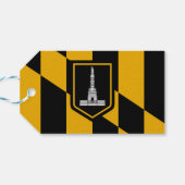 Gift Label met vlag van Baltimore City, VS Cadeaulabel (Achterkant Horizontaal)