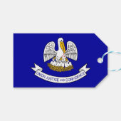 Gift Label met vlag van de staat Louisiana, VS Cadeaulabel (Voorkant (Horizontaal))