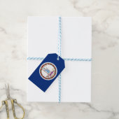 Gift Label met vlag van de staat Virginia, VS Cadeaulabel (Met Touw)