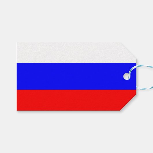Gift Label met vlag van Rusland Cadeaulabel (Voorkant (Horizontaal))