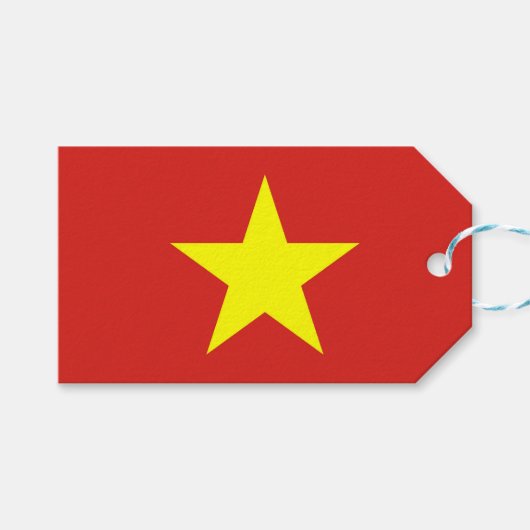 Gift Label met vlag van Vietnam Cadeaulabel (Voorkant (Horizontaal))