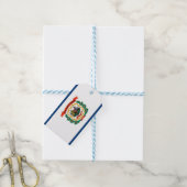 Gift Label met vlag van West Virginia State, VS Cadeaulabel (Met Touw)