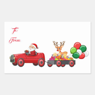 Gift Label Stickers Santa