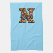 Gift Letter N Thanksgiving style  Theedoek (Verticaal)