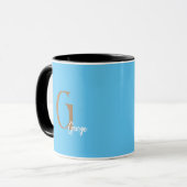 GIFT MINIMAL MONOGRAM NOM DE MUG SIMPLE MODERNE (Devant gauche)