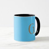 GIFT MINIMAL MONOGRAM NOM DE MUG SIMPLE MODERNE (Devant droit)