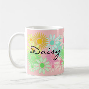 Gift Mok Daisy Personalized Personal Daisy Pattern