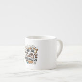 Gift Mug for Her – Caffeine & Chaos exprsso cup (Devant droit)