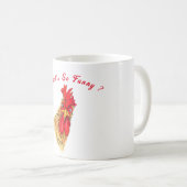 Gift Mug Joueur Surpris Rooster - Texte Personnali (Devant droit)