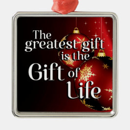 Gift of Life Donate Life kersttransplantatie Metalen Ornament