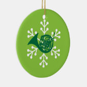 Gift Ornament, Franse Horn Player Keramisch Ornament (Rechts)