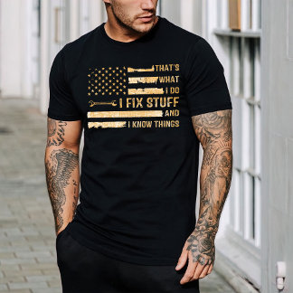 Gift Pa, Mechanisch Shirt, ik maak een stuk. T-shirt