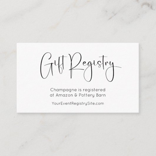 Gift Registry Modern Vrijgezellenfeest QR-code Informatiekaartje (Voorkant)